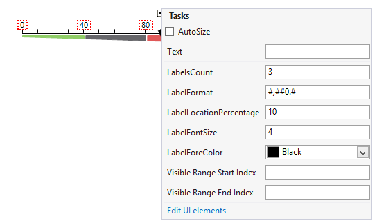 WinForms RadGauges LinearGauge Elements Selection