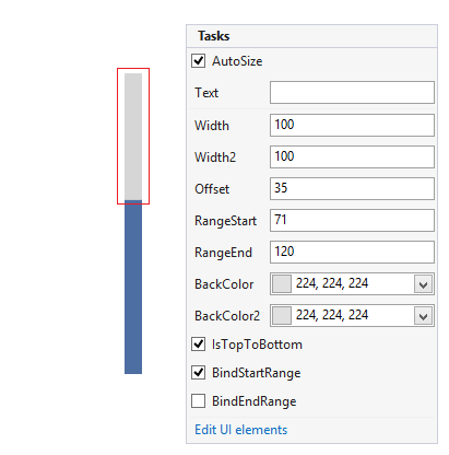 WinForms RadGauges LinearGauge Design Time