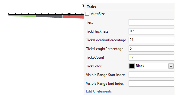 WinForms RadGauges LienarGaugeTicks Design Time