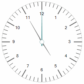 WinForms RadRadialGauge Clock