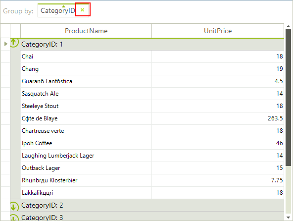 WinForms RadGridView Remove Group