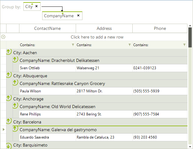 WinForms RadGridView Exporting Grouped Data