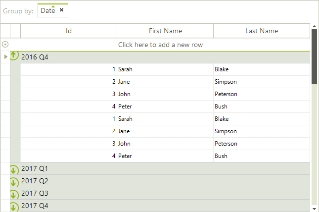 WinForms RadGridView DateTime Grouping Custom Behavior