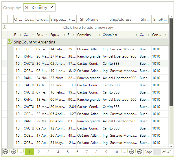 WinForms RadGridView Paging Overview