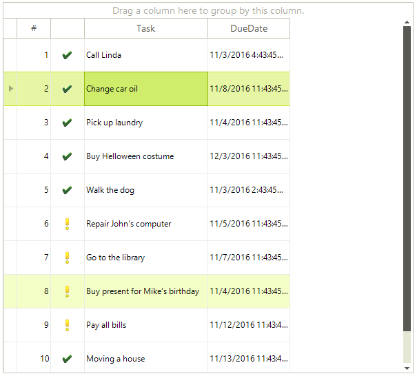 WinForms RadGridView Select Row Programmatically