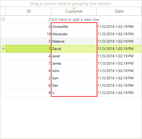 WinForms RadGridView Column Custom Sort Order Criteria