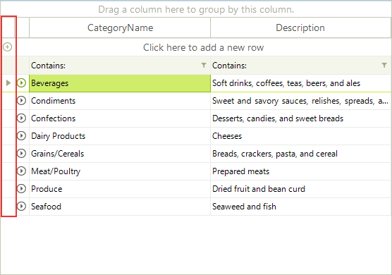 WinForms RadGridView GridViewRowHeaderColumn