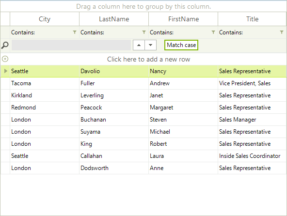 WinForms RadGridView Reordered Rows