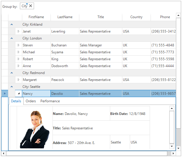 WinForms RadGridView Office 0 Light theme