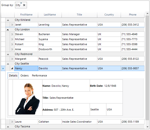 WinForms RadGridView Windows 8 theme