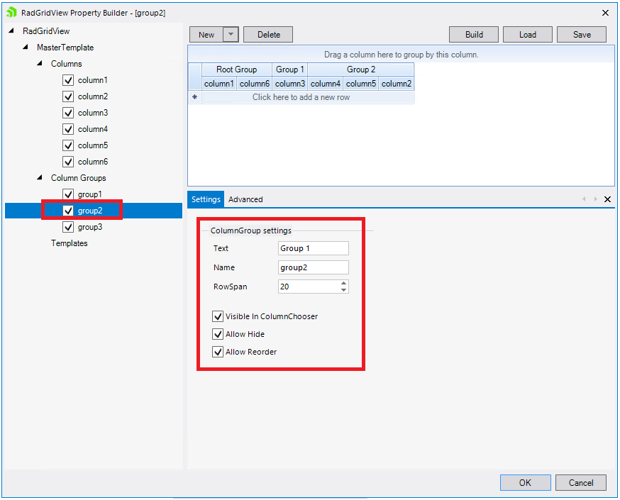 WinForms RadGridView 6 Change the group properties