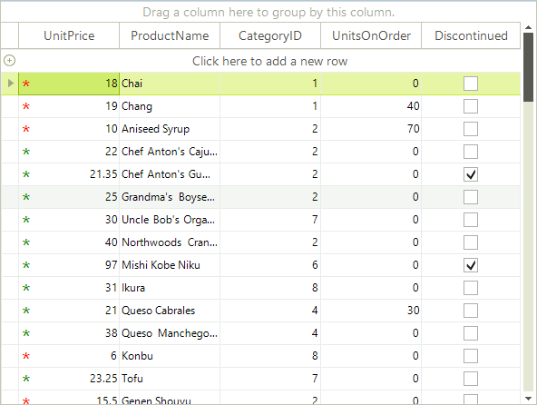 WinForms RadGridView Painting in cells