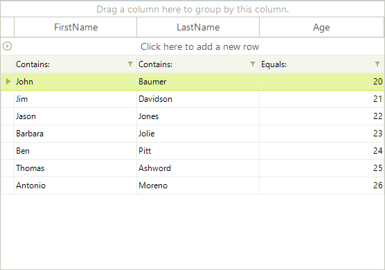 WinForms RadGridView Auto Generated Columns