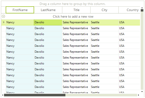 WinForms RadGridView Reordered Pinned Columns