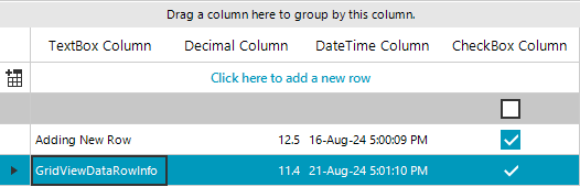 WinForms RadGridView Add new row by creating an instance first