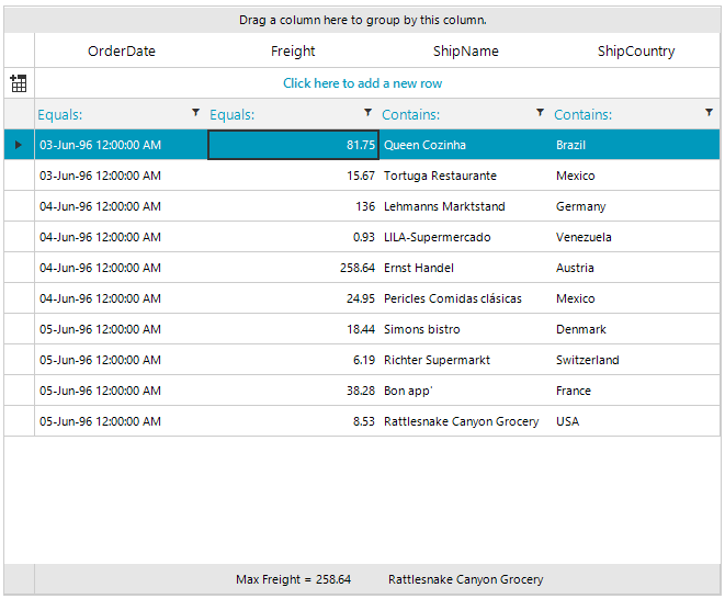 WinForms RadGridView GridViewBottomPinnedRowsMode Fixed