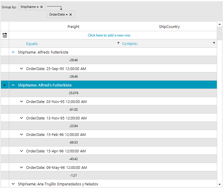 WinForms RadGridView Summary rows when group are collapsed