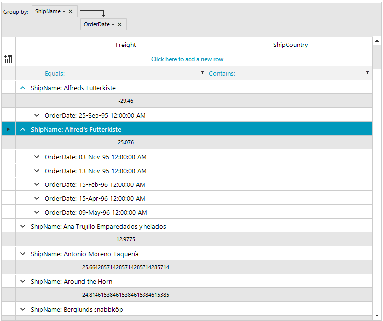 WinForms RadGridView Summary rows when group are collapsed