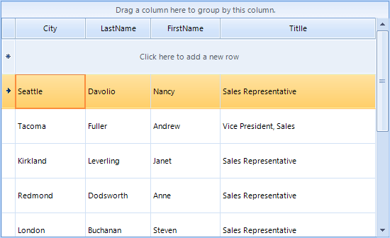 WinForms RadGridView Resized Rows