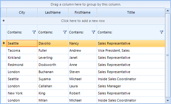 WinForms RadGridView Filtering Row Height