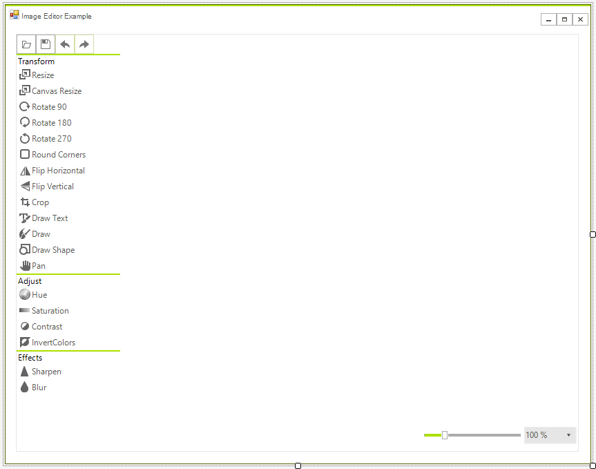 WinForms RadImageEditor Getting Started