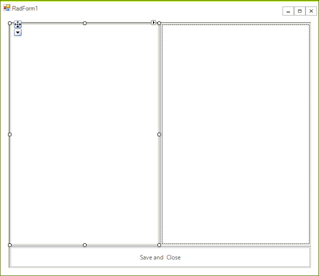 WinForms RadLayoutControl Sample Layout