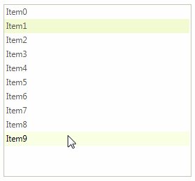 WinForms RadListView Lasso selection