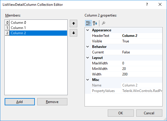 Adding Columns Winforms Listview Control Telerik Ui For Winforms