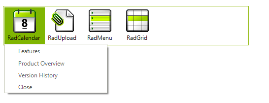 WinForms RadMenu Overview