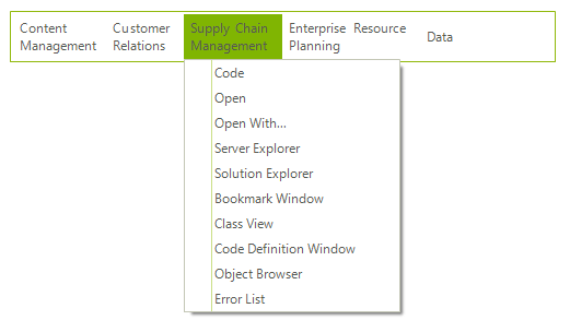 WinForms RadMenu Multi-line Text