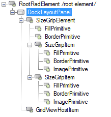 WinForms RadMultiColumnComboBox MultiColumnComboPopupForm's Elements Hierarchy