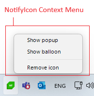 RadNotifyIcon's Context Menu