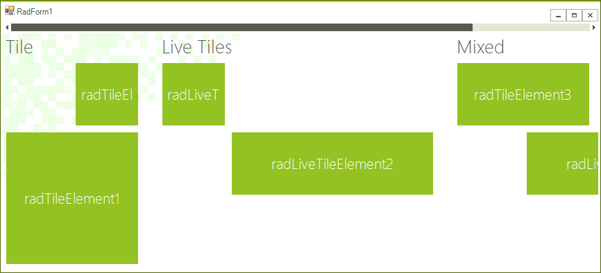 WinForms RadPanorama Scroll Bar