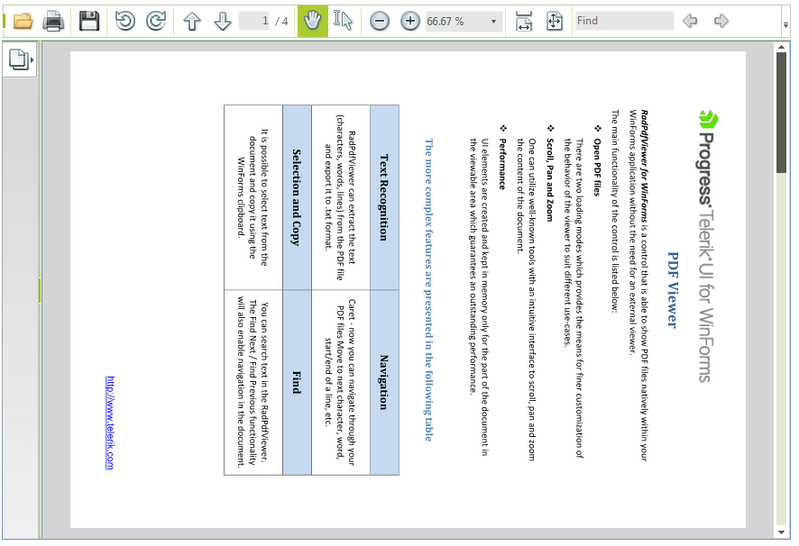 WinForms RadPdfViewer Rotation