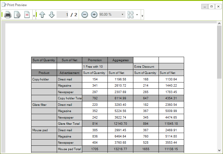 WinForms RadPivotGrid RadPrintPreviewDialog