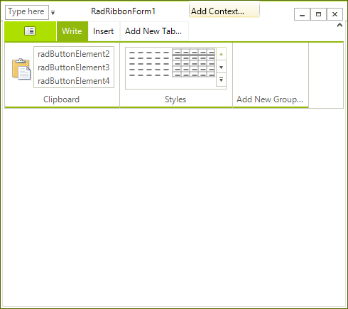 WinForms RadRibbonBar Image Text Alignment