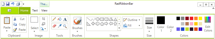 WinForms RadRibbonBar Collapsing