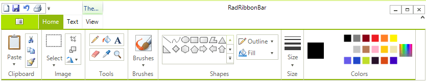 WinForms RadRibbonBar Collapsing Items Are Groupped