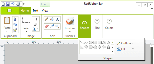 WinForms RadRibbonBar Collapsing Reduce Space