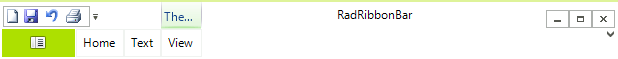 WinForms RadRibbonBar Collapsed All Groups