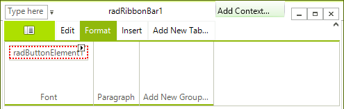 WinForms RadRibbonBar Populate Group with Buttons