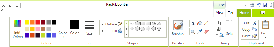 WinForms RadRibbonBar Right-to-left Ribbon UI