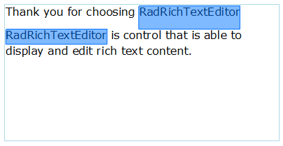 WinForms RadRichTextEditor Multi-Range Selection
