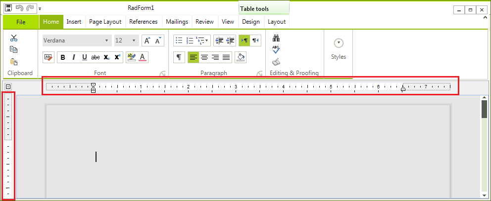 WinForms RadRichTextEditor RadRichTextEditorRuler Overview