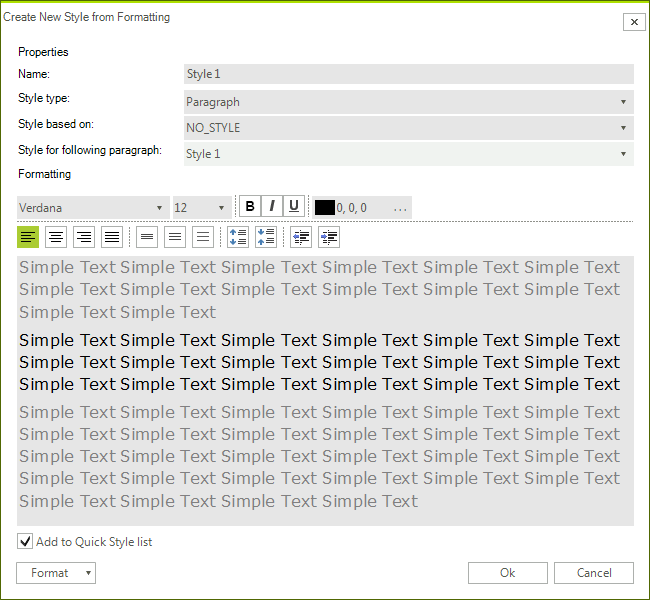 WinForms RadRichTextEditor Design Style