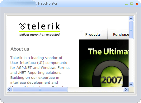 WinForms RadRotator Overview