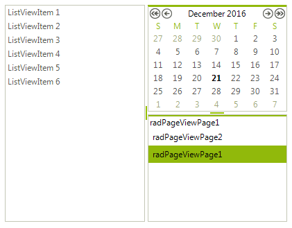 WinForms RadSplitContainer Fill with Controls