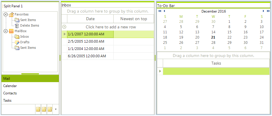 WinForms RadSplitContainer Overview