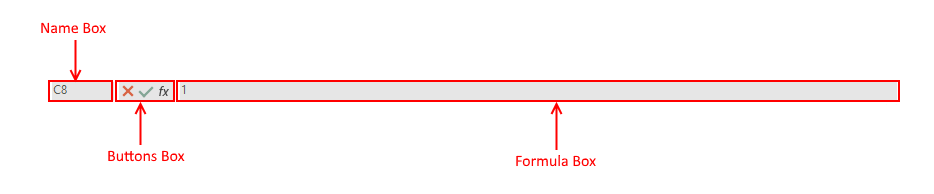 WinForms RadSpreadsheet Formula Bar Visual Structure