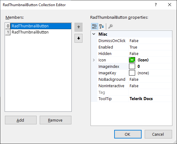 WinForms TaskbarButton ThumbnailButtons